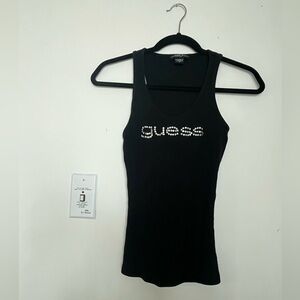 Vintage Y2K Rhinestone Guess Tank Top